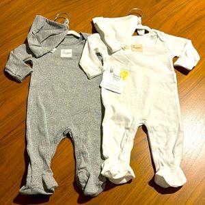 Burt’s Bees 0-3mo footie pajamas